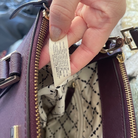 Kate Spade Eggplant Purple Leather Top Handle Bag - Picture 9 of 9